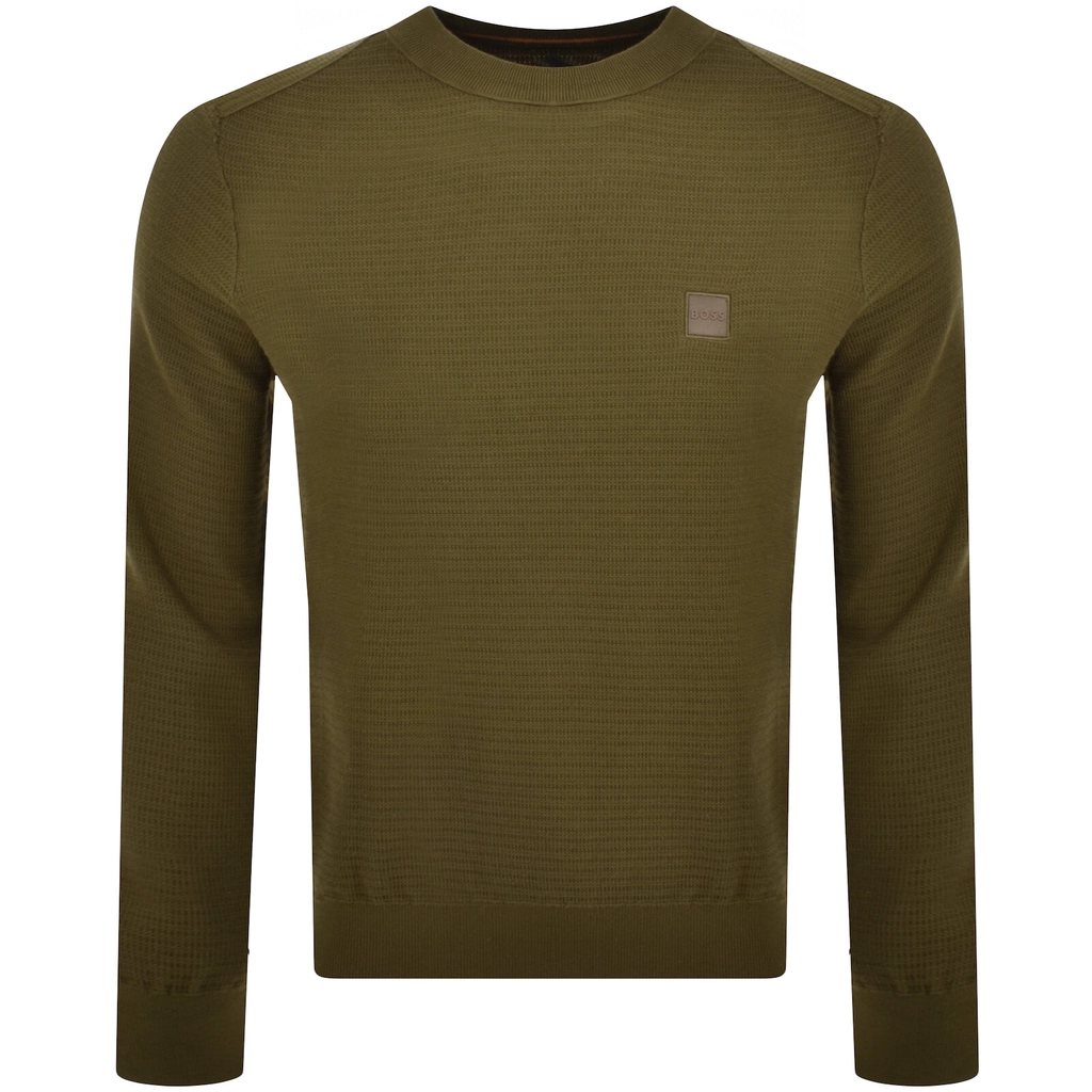 Hugo Boss BOSS Anion Knit Jumper Green